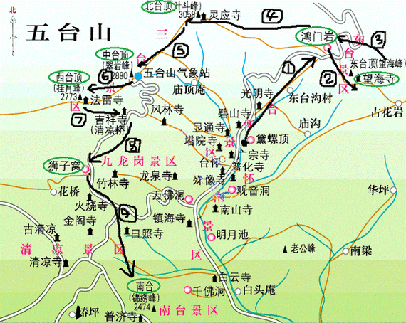 五台山一日游最佳路线,五台山一日游最佳路线图