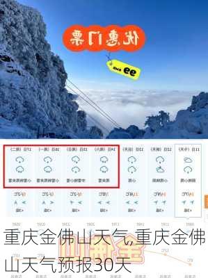 重庆金佛山天气,重庆金佛山天气预报30天