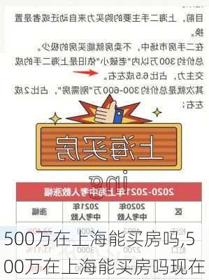 500万在上海能买房吗,500万在上海能买房吗现在