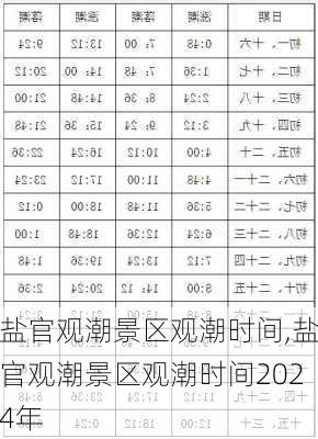 盐官观潮景区观潮时间,盐官观潮景区观潮时间2024年