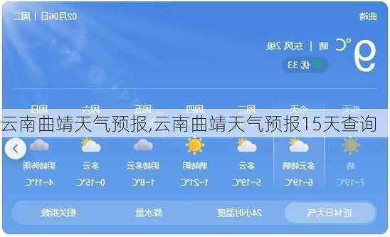 云南曲靖天气预报,云南曲靖天气预报15天查询