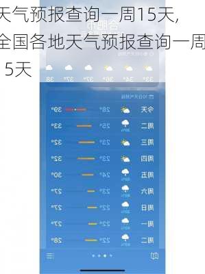 天气预报查询一周15天,全国各地天气预报查询一周15天