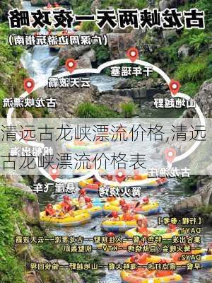 清远古龙峡漂流价格,清远古龙峡漂流价格表