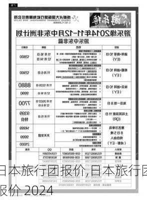 日本旅行团报价,日本旅行团报价 2024