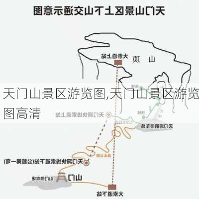 天门山景区游览图,天门山景区游览图高清