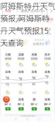 阿姆斯特丹天气预报,阿姆斯特丹天气预报15天查询