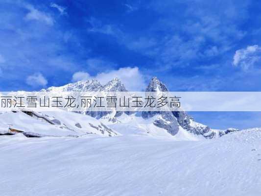 丽江雪山玉龙,丽江雪山玉龙多高