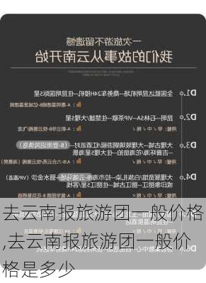 去云南报旅游团一般价格,去云南报旅游团一般价格是多少