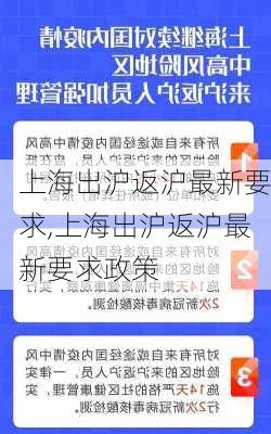 上海出沪返沪最新要求,上海出沪返沪最新要求政策