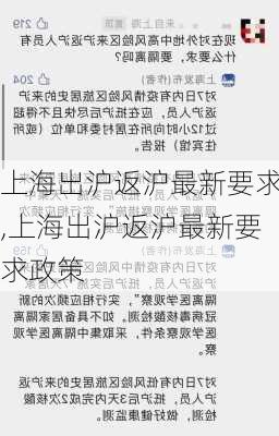 上海出沪返沪最新要求,上海出沪返沪最新要求政策