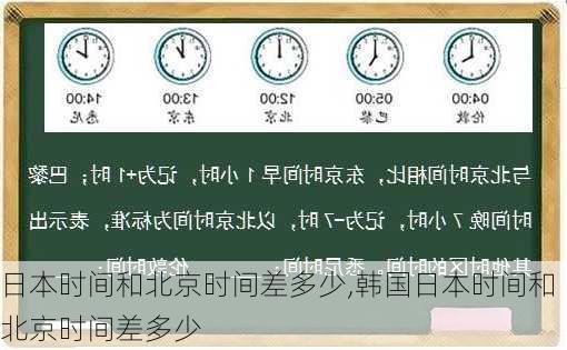 日本时间和北京时间差多少,韩国日本时间和北京时间差多少