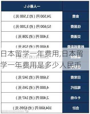 日本留学一年费用,日本留学一年费用是多少人民币