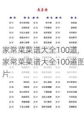 家常菜菜谱大全100道,家常菜菜谱大全100道图片