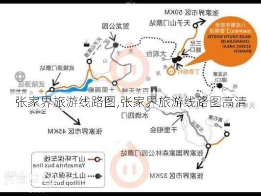 张家界旅游线路图,张家界旅游线路图高清