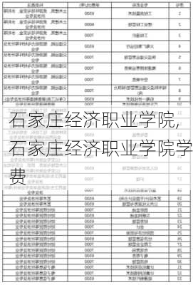 石家庄经济职业学院,石家庄经济职业学院学费