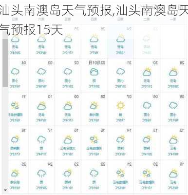 汕头南澳岛天气预报,汕头南澳岛天气预报15天