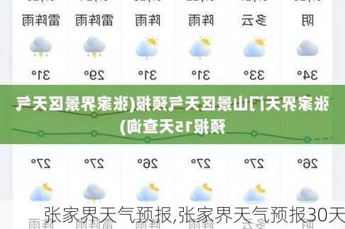 张家界天气预报,张家界天气预报30天