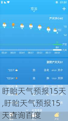 盱眙天气预报15天,盱眙天气预报15天查询百度