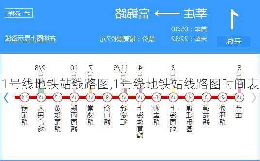 1号线地铁站线路图,1号线地铁站线路图时间表