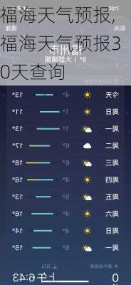 福海天气预报,福海天气预报30天查询