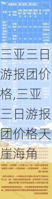 三亚三日游报团价格,三亚三日游报团价格天崖海角