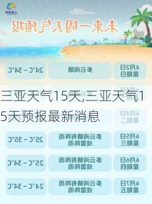 三亚天气15天,三亚天气15天预报最新消息