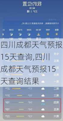 四川成都天气预报15天查询,四川成都天气预报15天查询结果