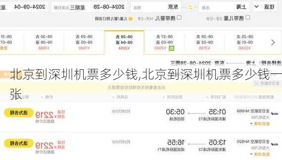 北京到深圳机票多少钱,北京到深圳机票多少钱一张