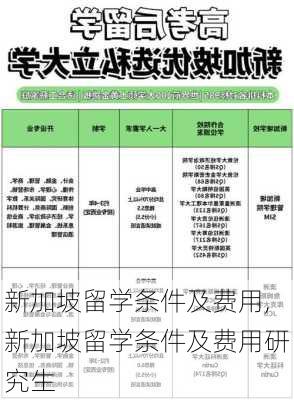 新加坡留学条件及费用,新加坡留学条件及费用研究生