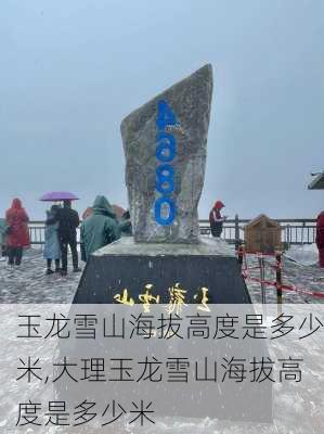 玉龙雪山海拔高度是多少米,大理玉龙雪山海拔高度是多少米