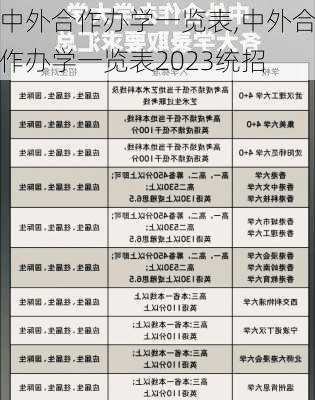 中外合作办学一览表,中外合作办学一览表2023统招