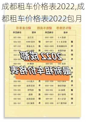 成都租车价格表2022,成都租车价格表2022包月