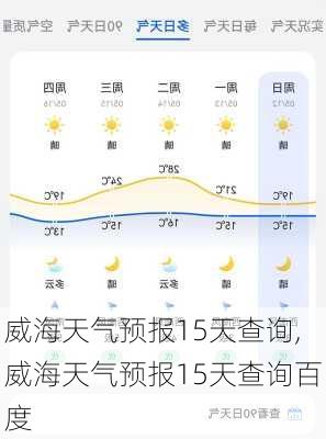 威海天气预报15天查询,威海天气预报15天查询百度