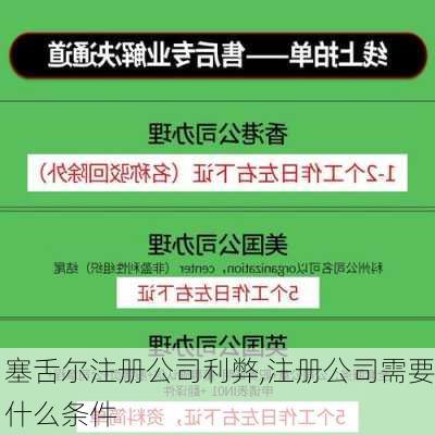 塞舌尔注册公司利弊,注册公司需要什么条件