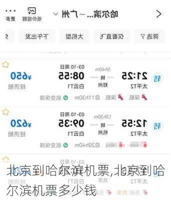 北京到哈尔滨机票,北京到哈尔滨机票多少钱