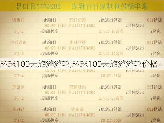 环球100天旅游游轮,环球100天旅游游轮价格