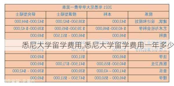 悉尼大学留学费用,悉尼大学留学费用一年多少