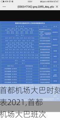 首都机场大巴时刻表2021,首都机场大巴班次