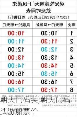 朝天门码头,朝天门码头游船票价