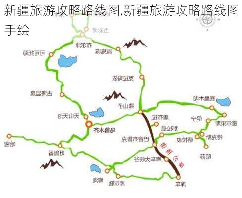 新疆旅游攻略路线图,新疆旅游攻略路线图手绘