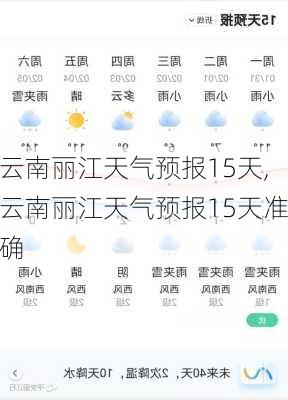 云南丽江天气预报15天,云南丽江天气预报15天准确