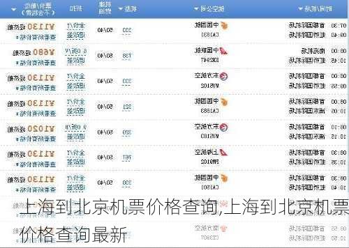上海到北京机票价格查询,上海到北京机票价格查询最新