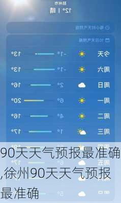 90天天气预报最准确,徐州90天天气预报最准确