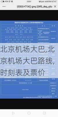 北京机场大巴,北京机场大巴路线,时刻表及票价