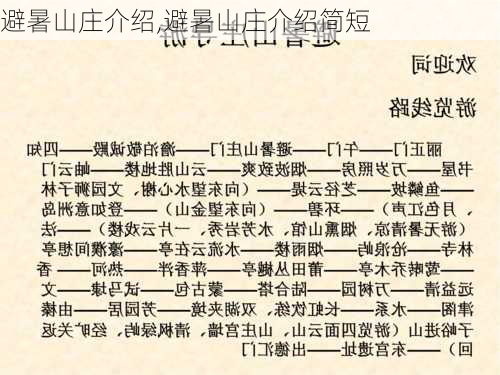 避暑山庄介绍,避暑山庄介绍简短