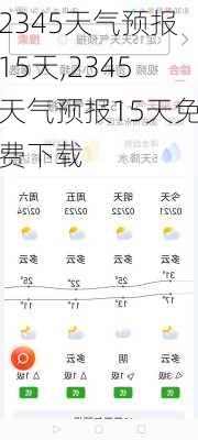 2345天气预报15天,2345天气预报15天免费下载