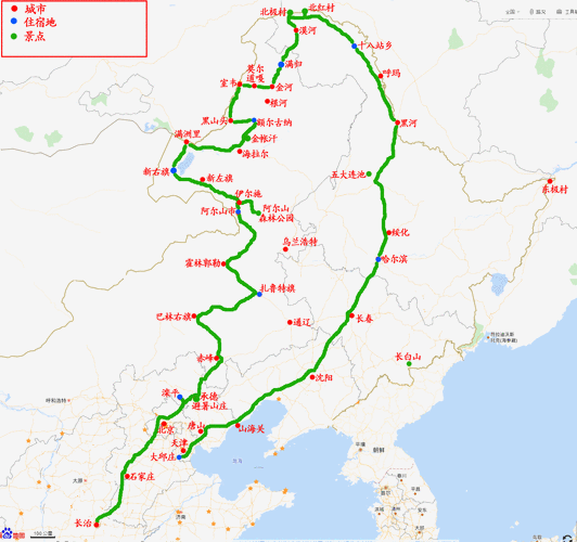 东北三省旅游最佳路线,东北三省旅游最佳路线图