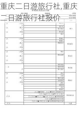 重庆二日游旅行社,重庆二日游旅行社报价