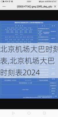 北京机场大巴时刻表,北京机场大巴时刻表2024