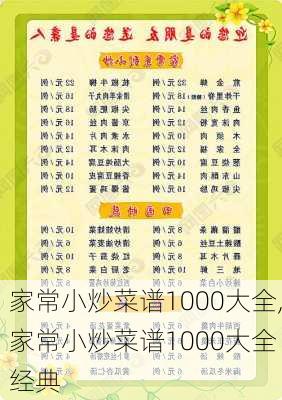 家常小炒菜谱1000大全,家常小炒菜谱1000大全 经典